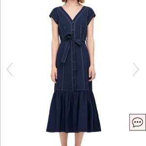 Rebecca Taylor Poplin Midi Dress